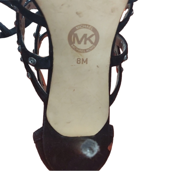 Michael Michael Kors ladies size 8 , black with clear rhinestones . - Picture 4 of 4